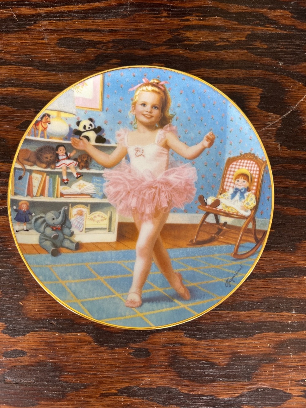 Danbury Mint "Tuesday's Child" Collector Plate • Elaine Gignilliat • COA • Child